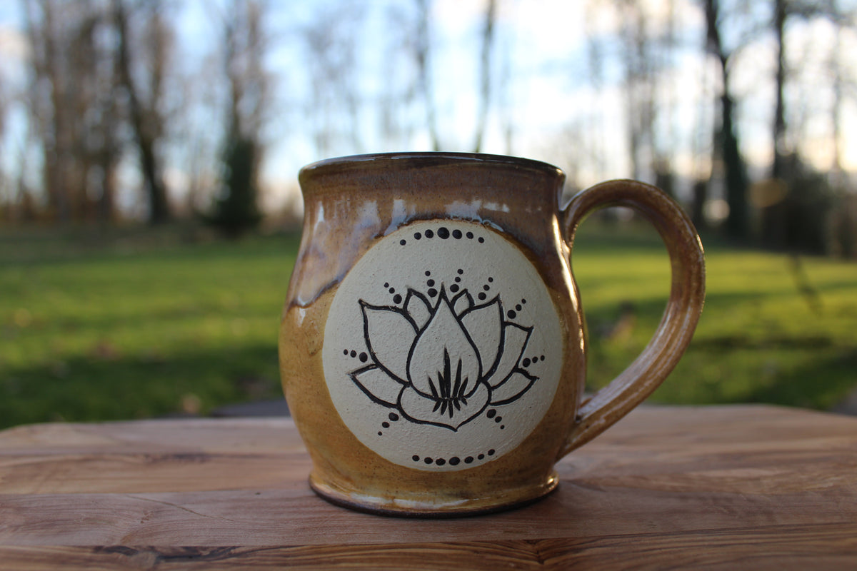Handcrafted Lotus Mug